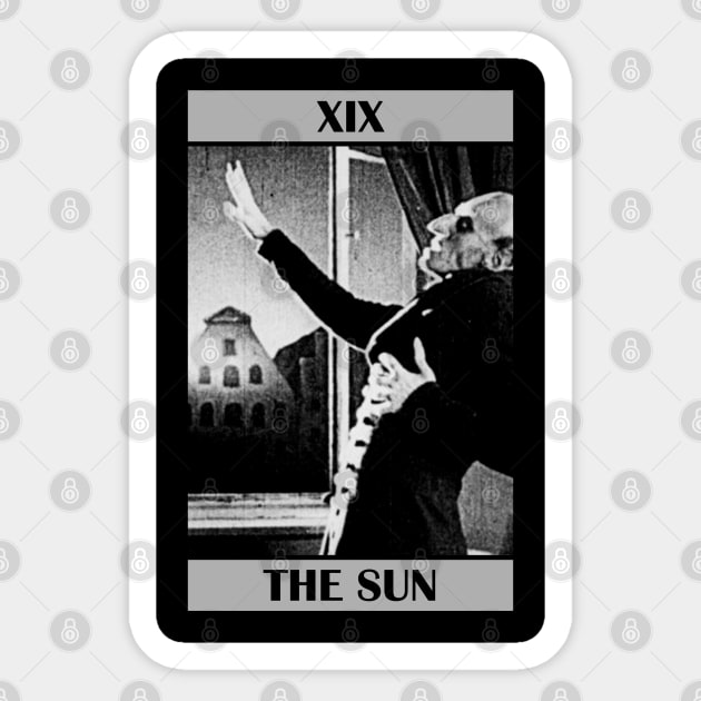 The Sun Tarot Sticker by Gwraggedann